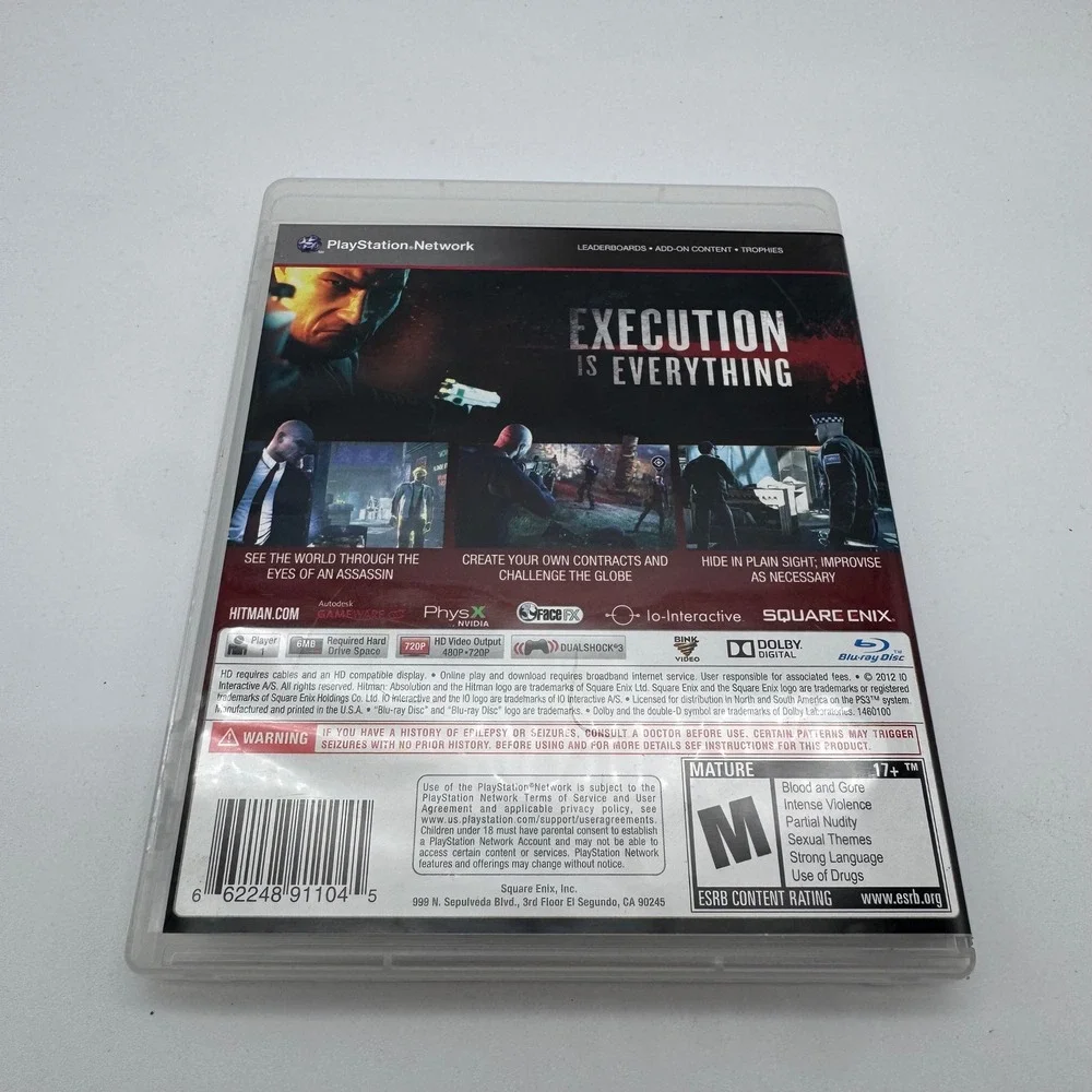 Hitman Absolution Sony‎ PlayStation 3 PS3 2012 Stealth Action Game Square Enix